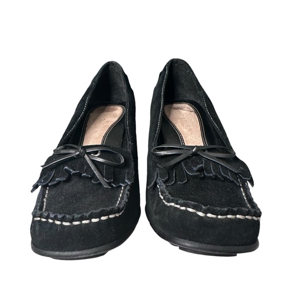 Kenneth Cole Reaction | Black Suede Y2K Oxford Pump Size 6.5 - Picture 5 of 12